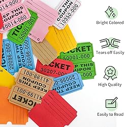 L LIKED 8000 Raffle Tickets 2" x 2" Raffle Tickets