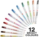 Smart Panda 12 Whiteboard Pens Dual Tip Broad Fine Dry Erase Markers view 2
