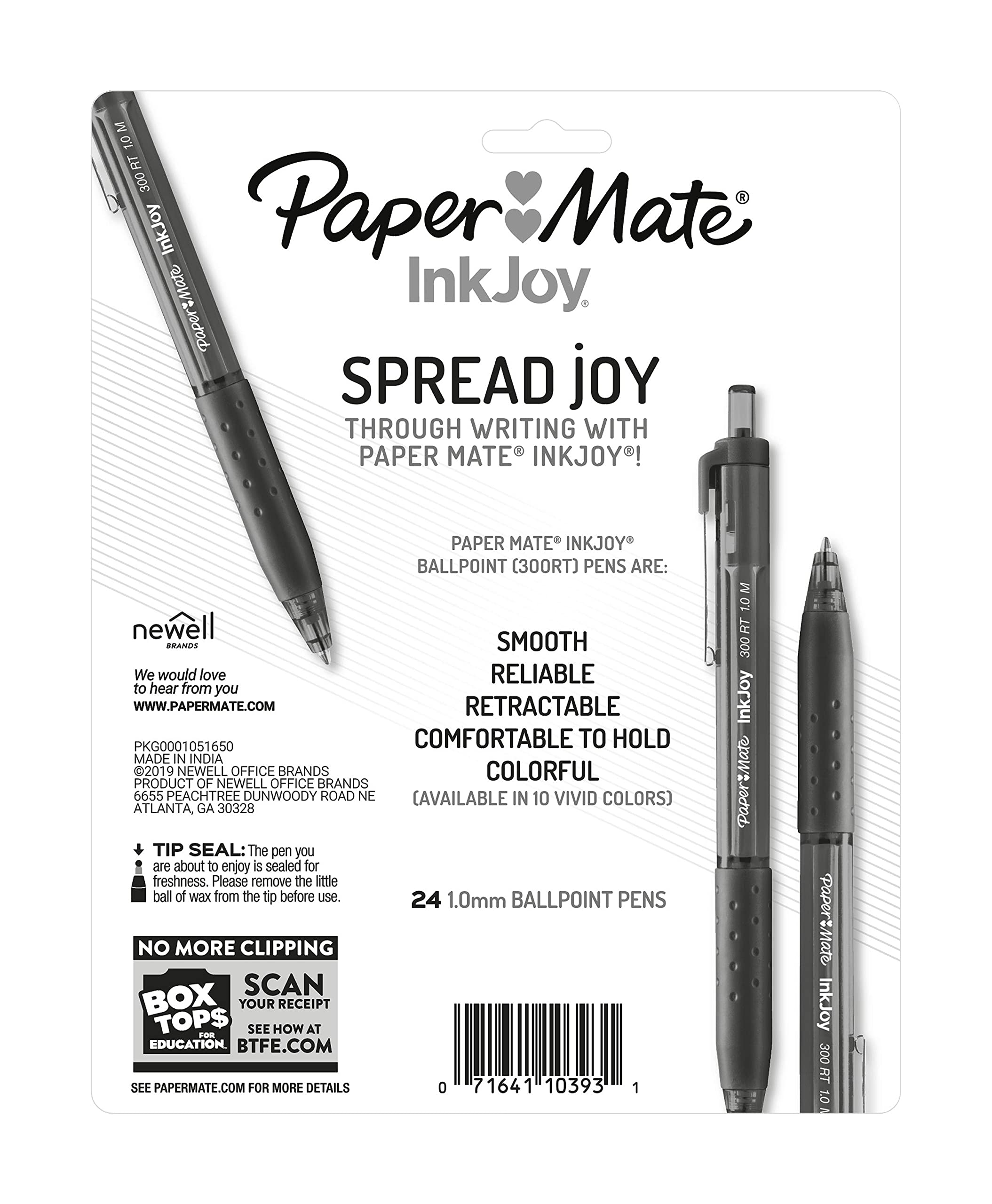Paper Mate InkJoy 300RT Retractable Ballpoint Pens, Medium Point (1.0mm