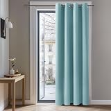 Deconovo Eyelet 108 Inch Drop Curtain Blackout Thermal Insulated Sky Blue 1