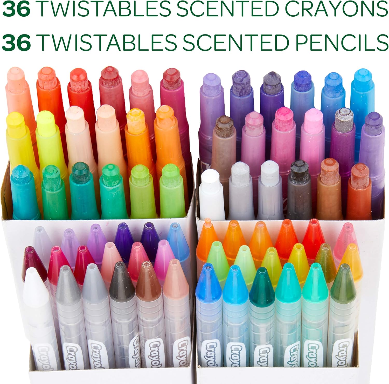 Crayola Silly Scents Twistables, Scented Crayons & Pencils, Boys & Girls Stocking Stuffers, 72 Count: Toys & Games