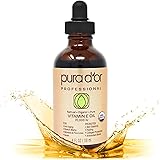 PURA D'OR Organic Vitamin E Oil Blend (4oz / 118mL) 70,000 IU 100% Pure Natural Hexane Free - Sweet Almond, Apricot, Jojoba, 