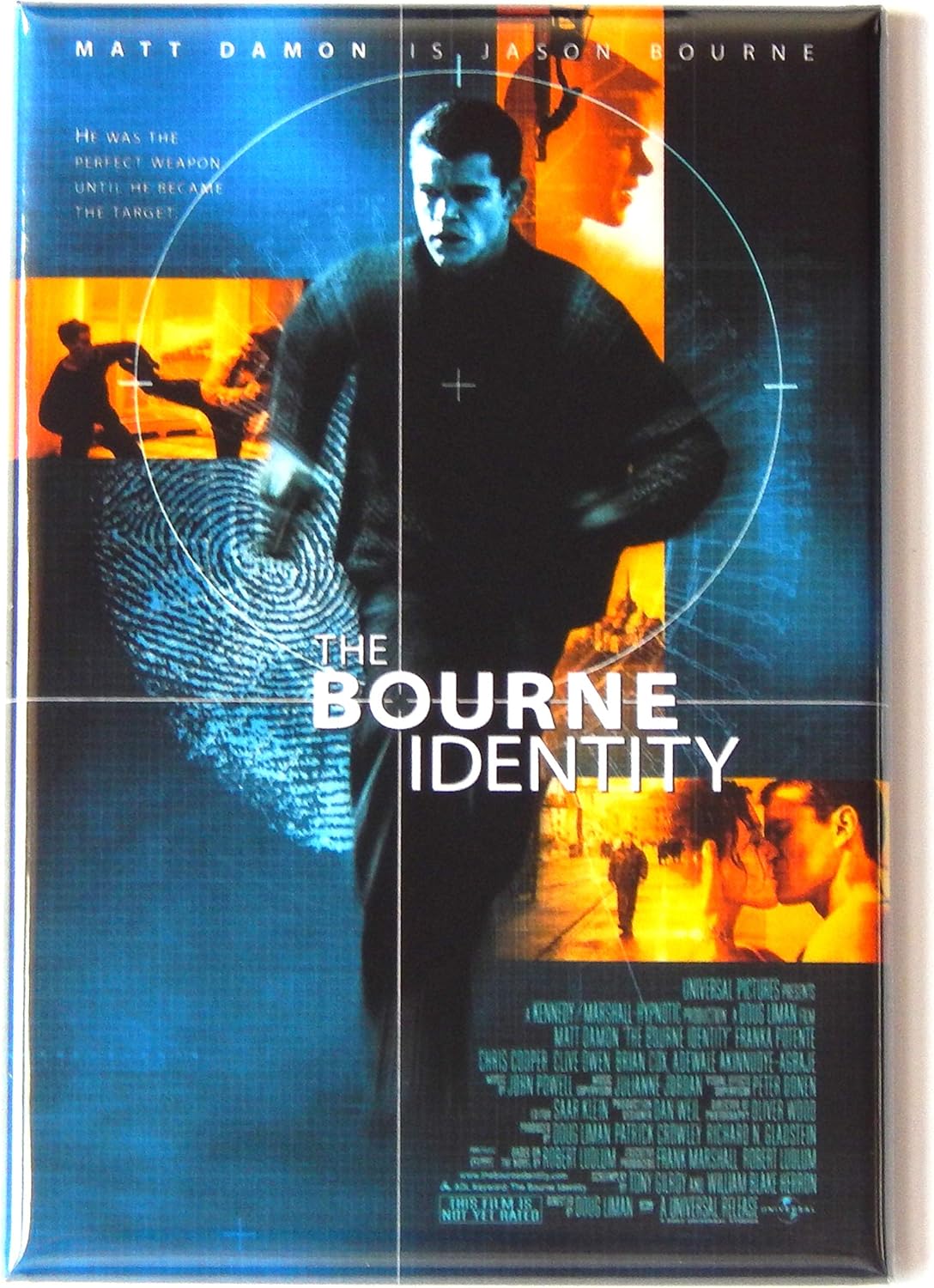 The Bourne Identity Movie Poster Fridge Magnet (2.5 x 3.5 inches)