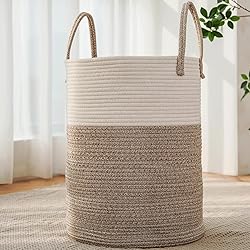 JMvicyroam Large Woven Laundry Basket Hamper,80L