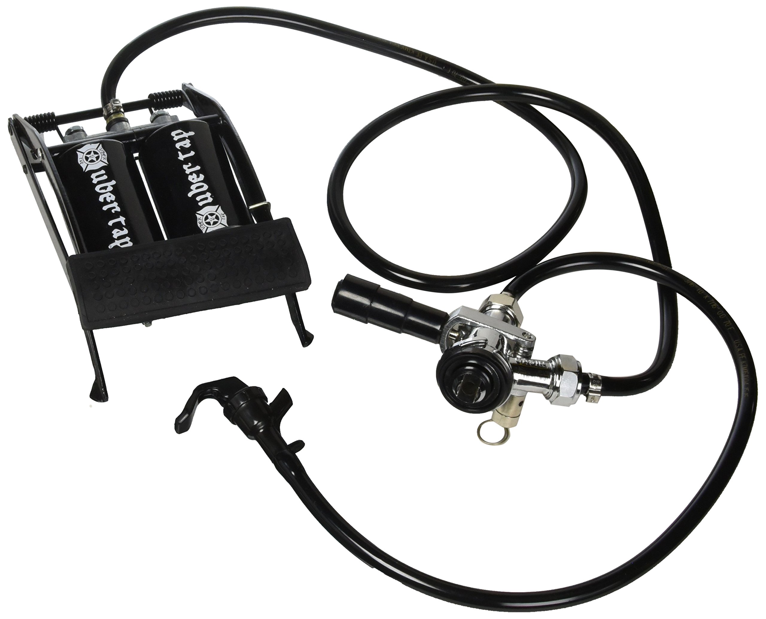 Photo 1 of Bev Rite Ubertap Draft Beer Keg Tap Picnic Party Pump, Single Faucet with Foot Pump, US Sankey D coupler, Black