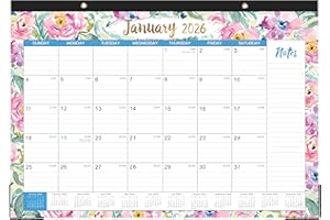 INDEME 2026 Desk Calendar - Jan. 2026 - Dec. 2026, 12 Months Large Monthly Desk Calendar 2026, 17" x 12", Desk Pad, Large Ruled Blocks, To-do List & Notes, Best Desk/Wall Calendar for Planning and Organizing