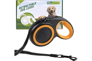 Retractable Dog Leash 16ft, Heavy Duty Pet Walking Leash for Medium/Large Breed up to 110 lbs, 360° Tangle-Free Long Retract 