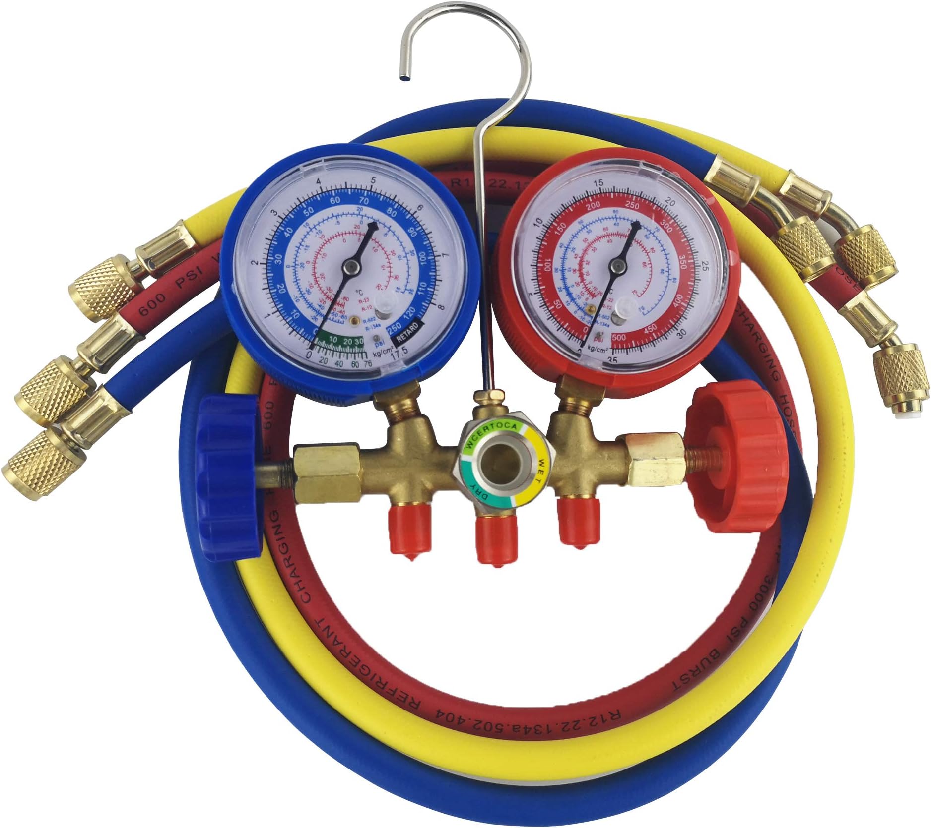 Wisepick AC Manifold Gauge Set R22,R12,R502,R134a 3 Ways Diagnostic Tool Kit