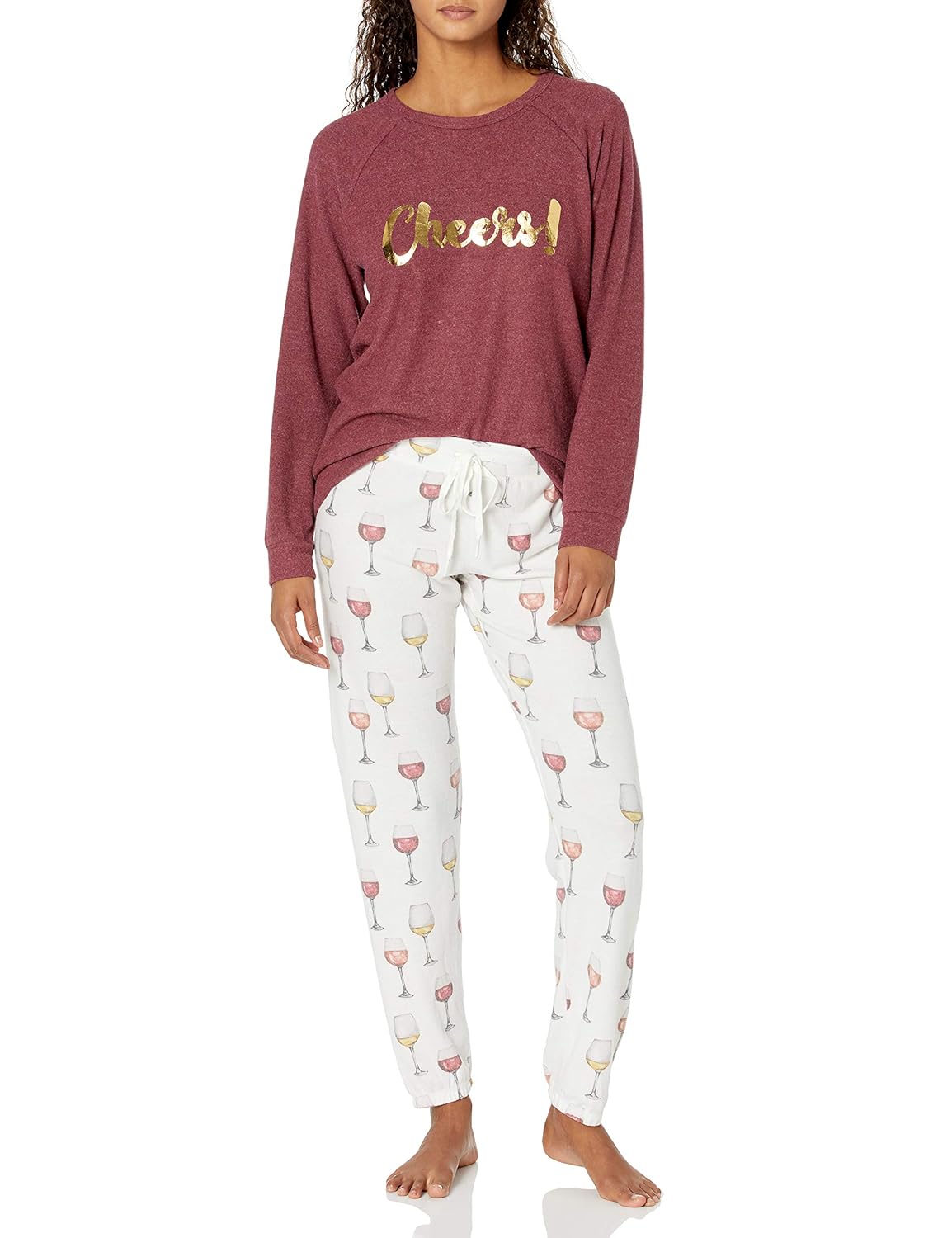 Buy PJ Salvage Women's Loungewear Wine Time Pajama Pj Set at Amazon.in
