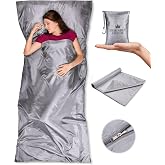 The Friendly Swede Sleeping Bag Liner, Adult Sleep Sack for Hotels, 3 Sizes | Cold Weather Microfiber or Ultralight Polyester, Pocket-Size Stuff Sack, Compact Travel Sheet for Hotel, Camping, Hostels