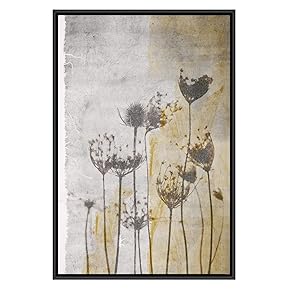 SIGNWIN Framed Canvas Wall Art Dried Plants Canvas...