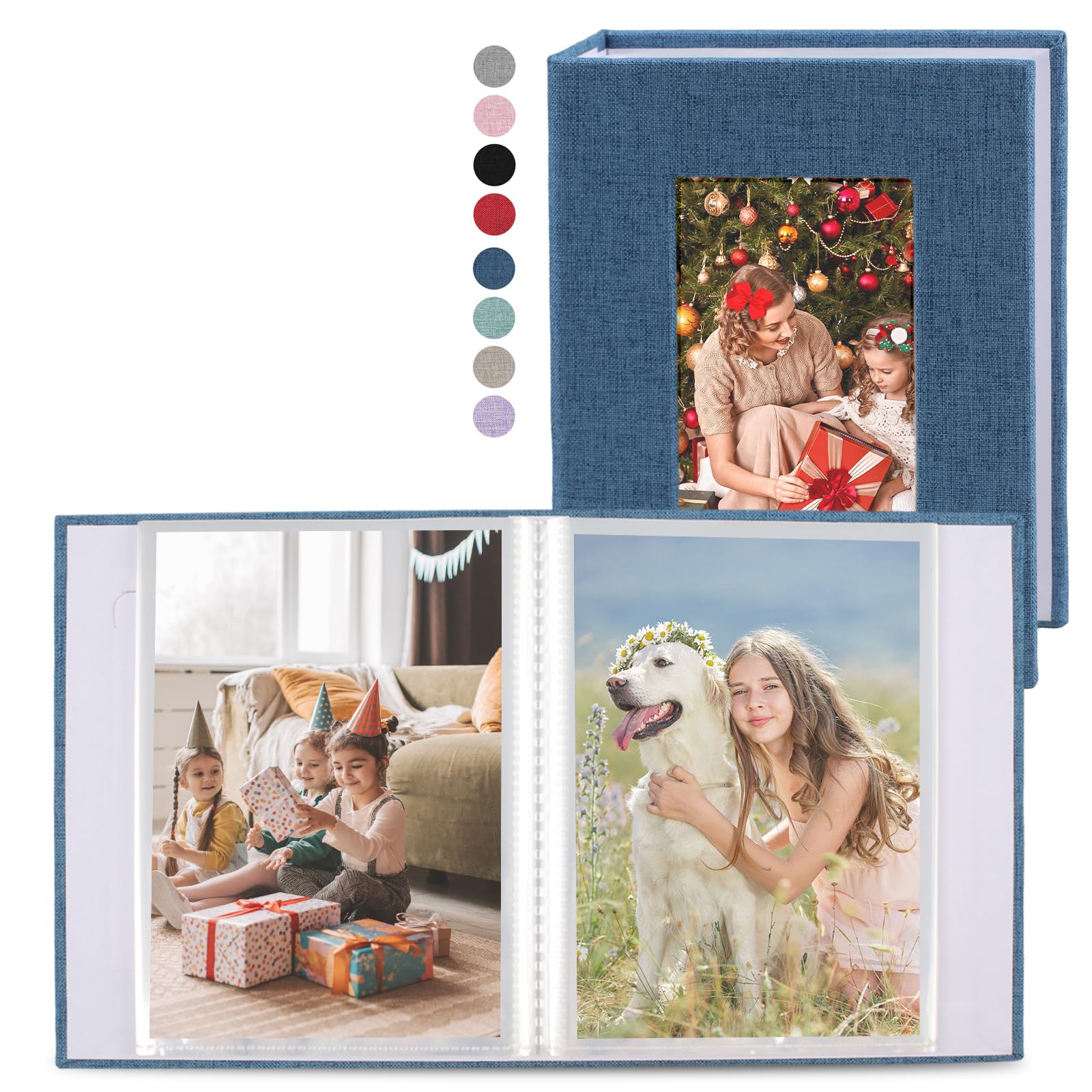 vivinin 2 Pack Photo Album 4x6, Linen Cover Photo