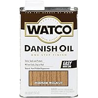 Watco A65941 Danish Oil Wood Finish, Quart, Medium Walnut