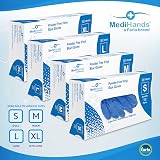 Farla MediHands Blue Vinyl Gloves Small Box of 100 Powder Free Non Latex view 7