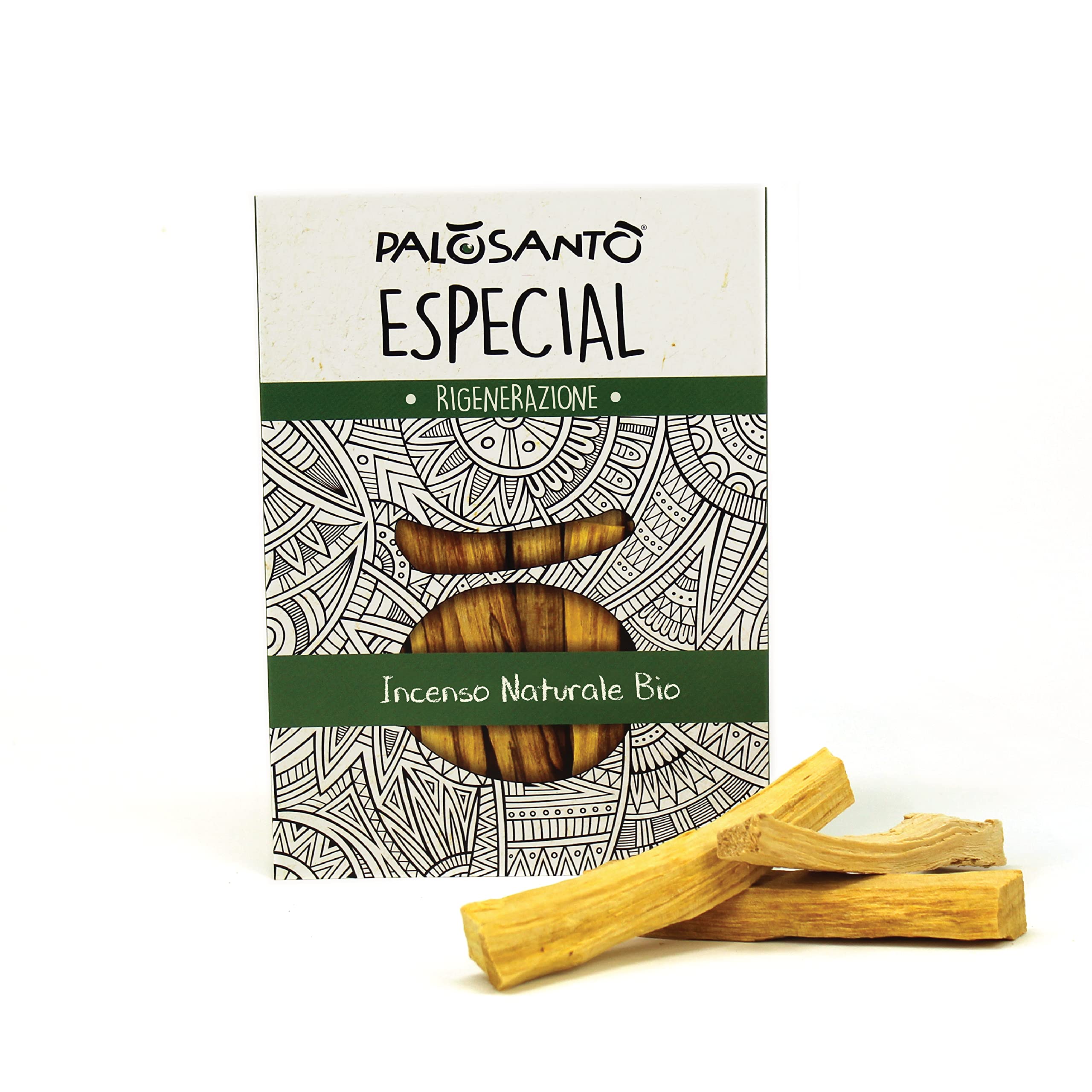 PALOSANTO - Palo Santo Sticks Especial - 5 Thick Incense Sticks 105 grams - Strong Aroma - Palo Santo Wood Wild Harvested & Sustainably Sourced in Perù - Natural Incense for Rituals and Ceremonies