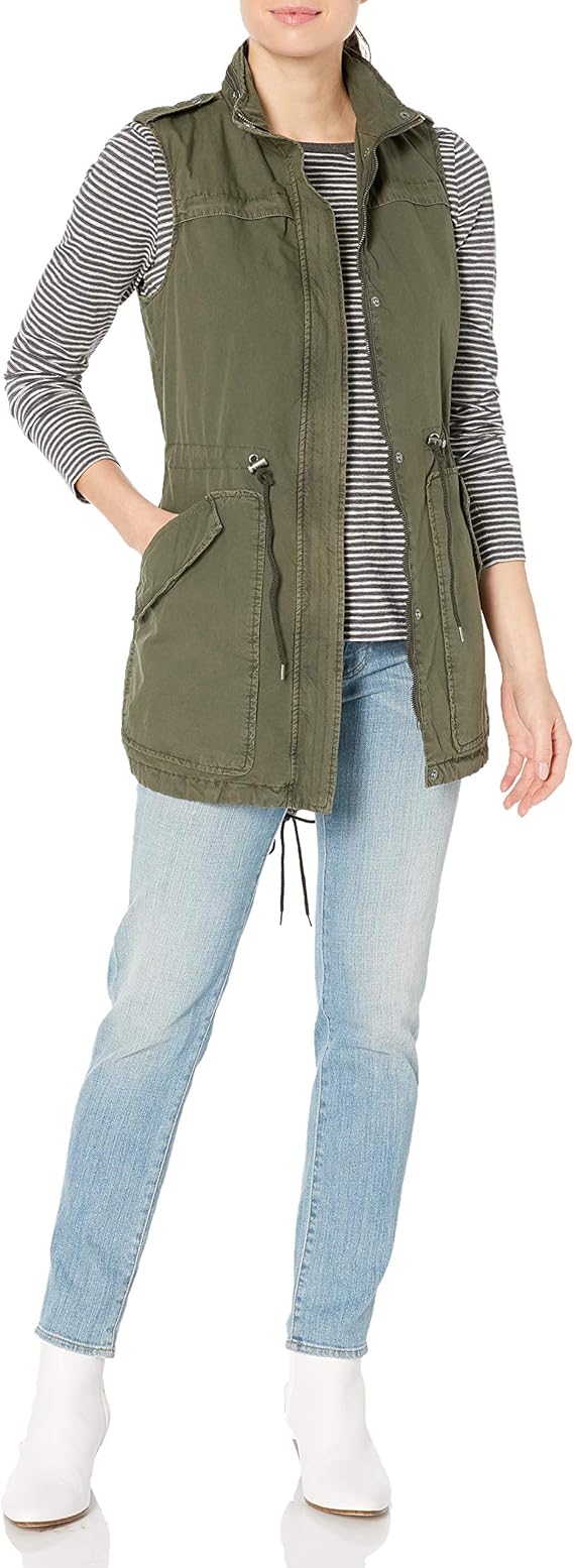 levi's drawstring utility vest