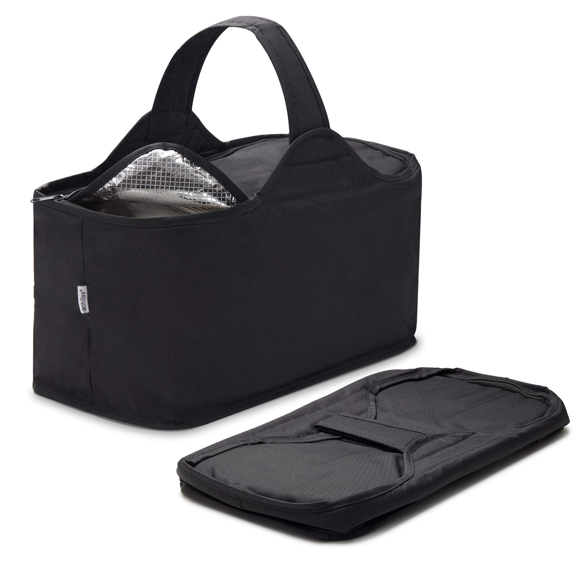 achilles Cool Basket Soffy Shopping With Cooling Function, Foldable Basket, Box, Box Car, Camping, Lid (Black, 46cm x 24cm x 22)