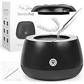 Fiona James 48kHz Ultrasonic Dental Pod Cleaner with UV – Black | Retainer, Aligner, Night Guard & Denture Cleaner | Sonic Cleaning Machine for Oral Appliances & Jewelry