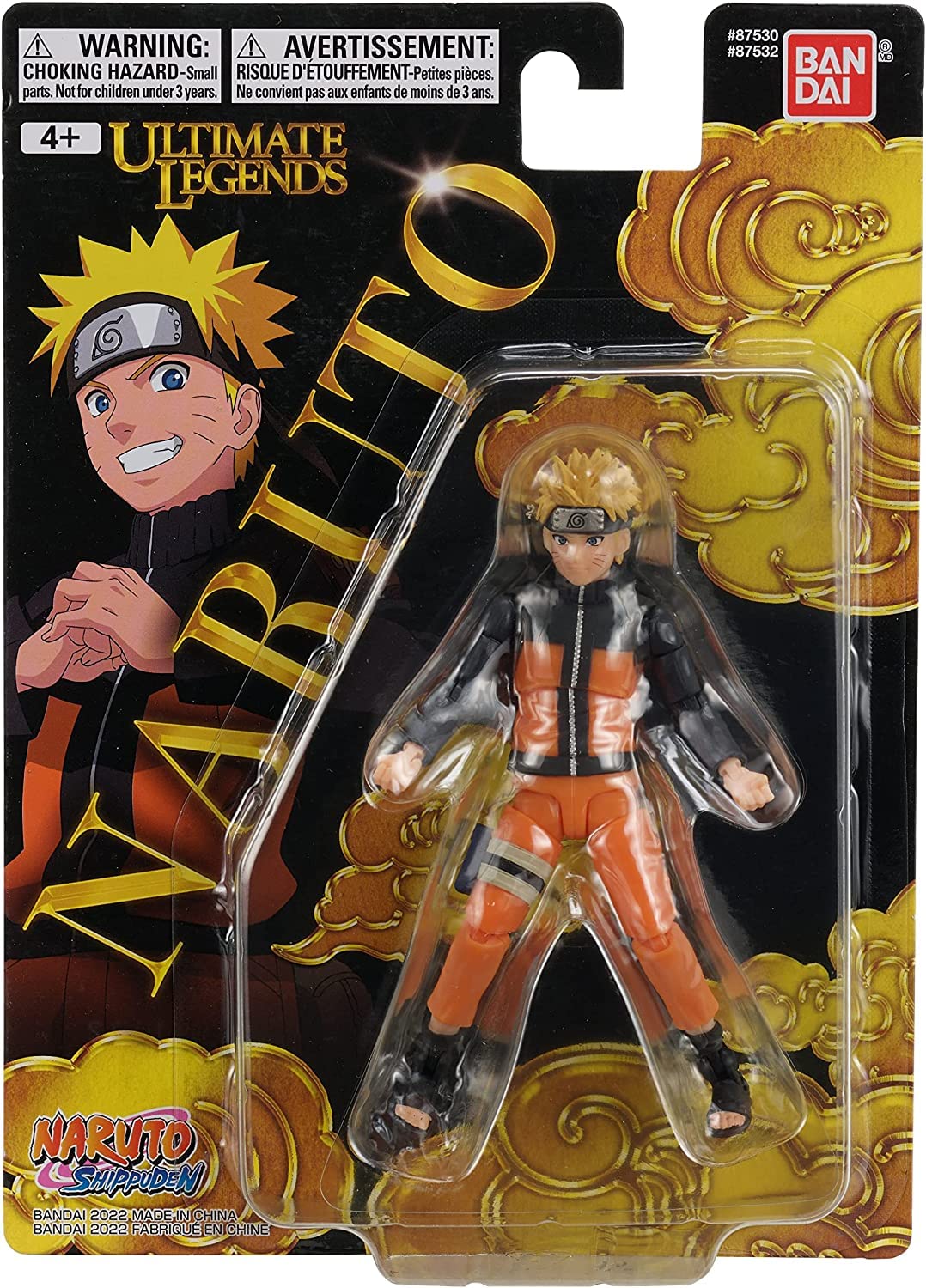 BANDAI Ultimate Legends Naruto Action Figure | Adult Naruto Uzumaki Anime Figure | 12cm Naruto Figure with 15+ Points Of Articulation Collectable Anime Merch | Naruto Shippuden Themed Anime Gifts