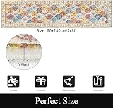 SHACOS 60x240 cm Hallway Runner Non Slip Floral Vintage Washable view 7