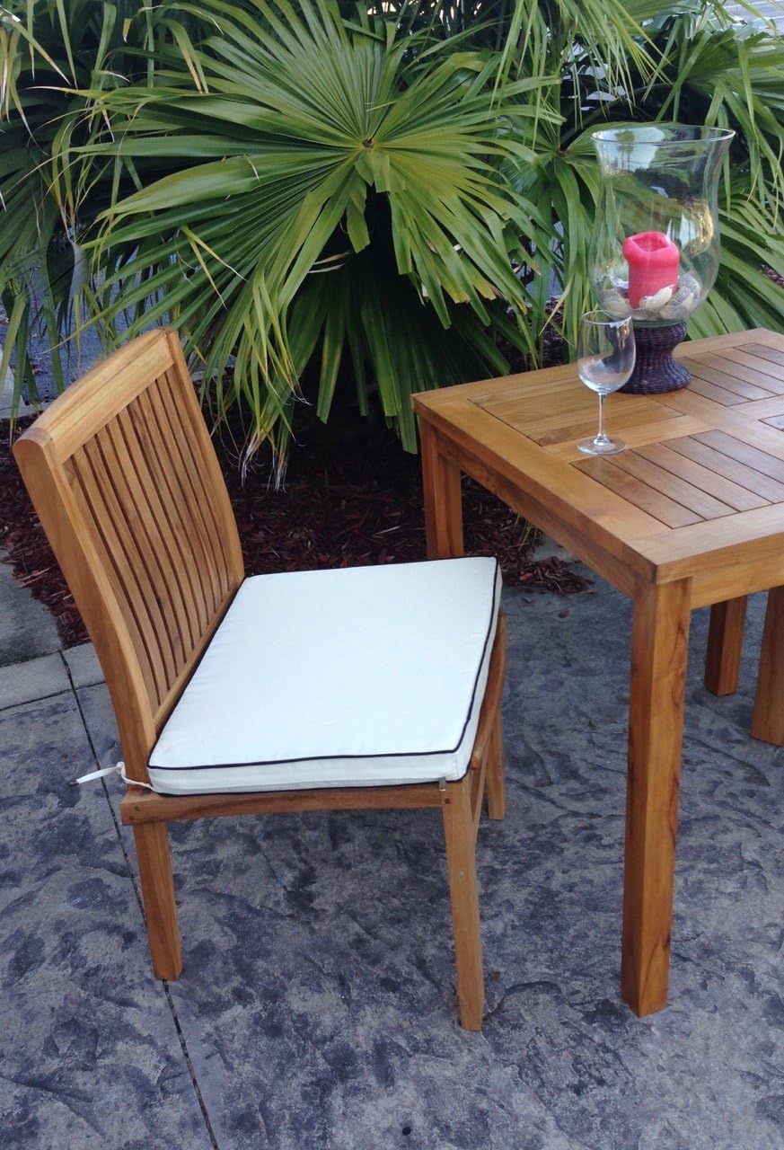 teak bistro set on Amazon Com Teak Wood Outdoor Patio Bistro Table 27 Inch Square Made From Solid A Grade Teak Wood Kitchen Dining