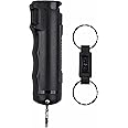 SABRE Fast Flip Top Pepper Gel Keychain with Quick Release for Easy Access, Gel is Safer, Maximum Police Strength Pepper Spray in Gel Stream, Easier to Use with Finger Grip for Accurate Aim