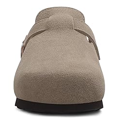 ODOLY Genuine Suede Clogs for Women Men Soft Cork