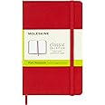 Moleskine Classic Notebook, Hard Cover, Pocket (3.5" x 5.5") Plain/Blank, Scarlet Red, 192 Pages