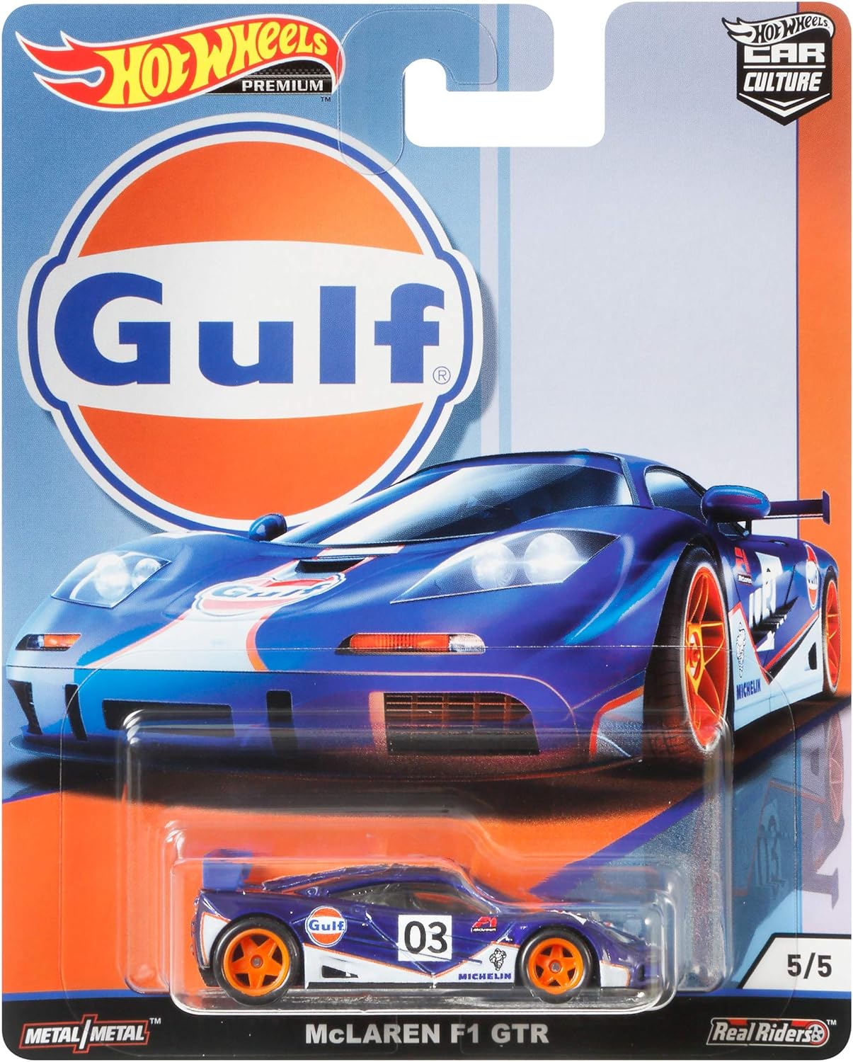 Modellbau Hot Wheels McLaren F1 GTR Gulf Series 5/5 Car Culture 164