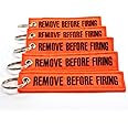 Rotary13B1 Remove Before Firing Keychain - Neon Orange/Black - 5pcs