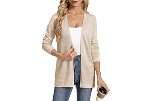 GRACE KARIN Women's Long Cardigan Sweaters Summer Lightweight Open Front Casual Knit Duster Coat Clothes S-XXL