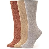 HUE Women's Casual Ribbed Crew Socks (3-Pack)