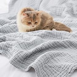 Carriediosa 100% Cotton Muslin Throw Blanket