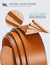 WOLFANT Men's 35mm Dress Casual Belt,100% Italian