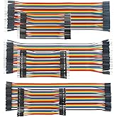 RGBZONE 240pcs 10CM 20CM Multicolored Dupont Wire 40pin Male to Female, Male to Male, Female to Female Solderless Breadboard 