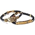 Wonder Care Rudraksha Shiv Om Trishul Damroo Kada for men, Lord Shiva Bahubali Cuff Bracelet for men, boys | Religious Brass Kada | Free size