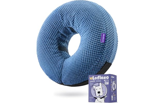 Loflaze Inflatable Dog Cone Collar - Dog Neck Donut Cone Collar Alternative After Surgery - Soft Cone for Large Medium Small