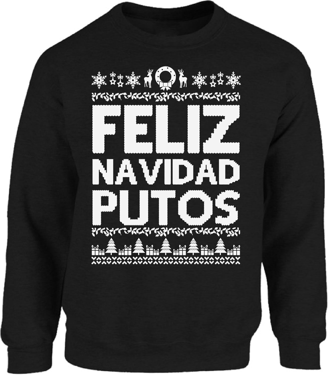 Vizor Feliz Navidad Putos Ugly Christmas Sweatshirt For Men And Women Feliz Navidad Putos Christmas Sweater Xmas Gifts At Amazon Men S Clothing Store
