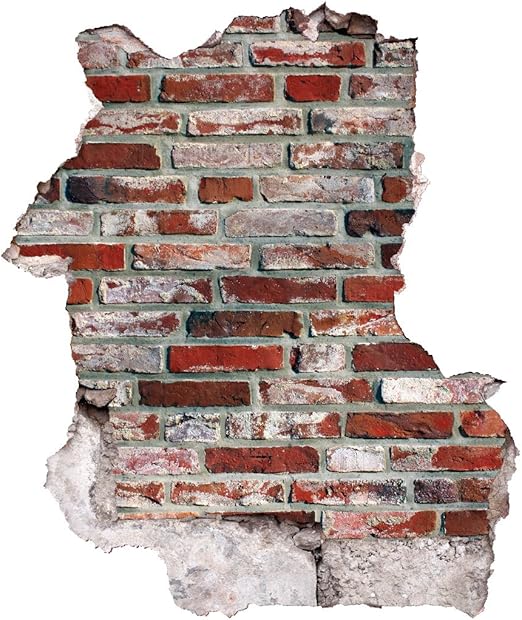 Premiumdesign Wandtattoo Ziegelwand Durchbruch 105 X 125cm Farbig 123 Amazon De Kuche Haushalt