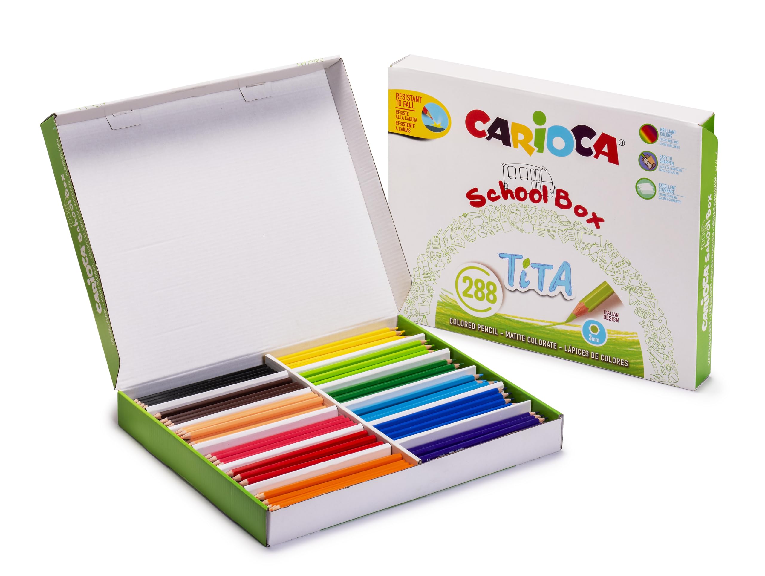 Carioca Tita Box of 288 Pencils, Multi-Colour