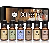 P&J Trading Fragrance Oil Coffee Shop Set | Coffee, Café Mocha, Chai Tea, Hot Chocolate, Blueberry Muffin, French Vanilla Candle Scents for Candle Making, Freshie Scents, Soap Making Supplies
