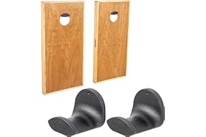 GoSports Wall Mounted Cornhole Board Hangers - Set of 2 - Includes Bean Bag Tote