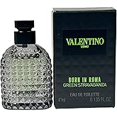 Valentino Born In Roma UOMO GREEN STRAVAGANZA MEN HOMME EDT Perfume Splash Dabber (MINI/SMALL/TRAVEL SIZE) 4 ml / 0.135 Fl Oz (6236)
