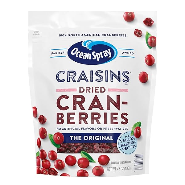OCEAN SPRAY CRAISINS DRIED CRANBERRIES, ORIGINAL, 48 OUNCE