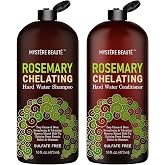 Chelating Rosemary Shampoo and Conditioner Set - 16 fl oz Each | Sulfate Free Formula with Tea Tree, Biotin &amp; Keratin - Hair Detox Shampoo for Chlorine &amp; Hard Water Cleanse - MYST&Egrave;RE