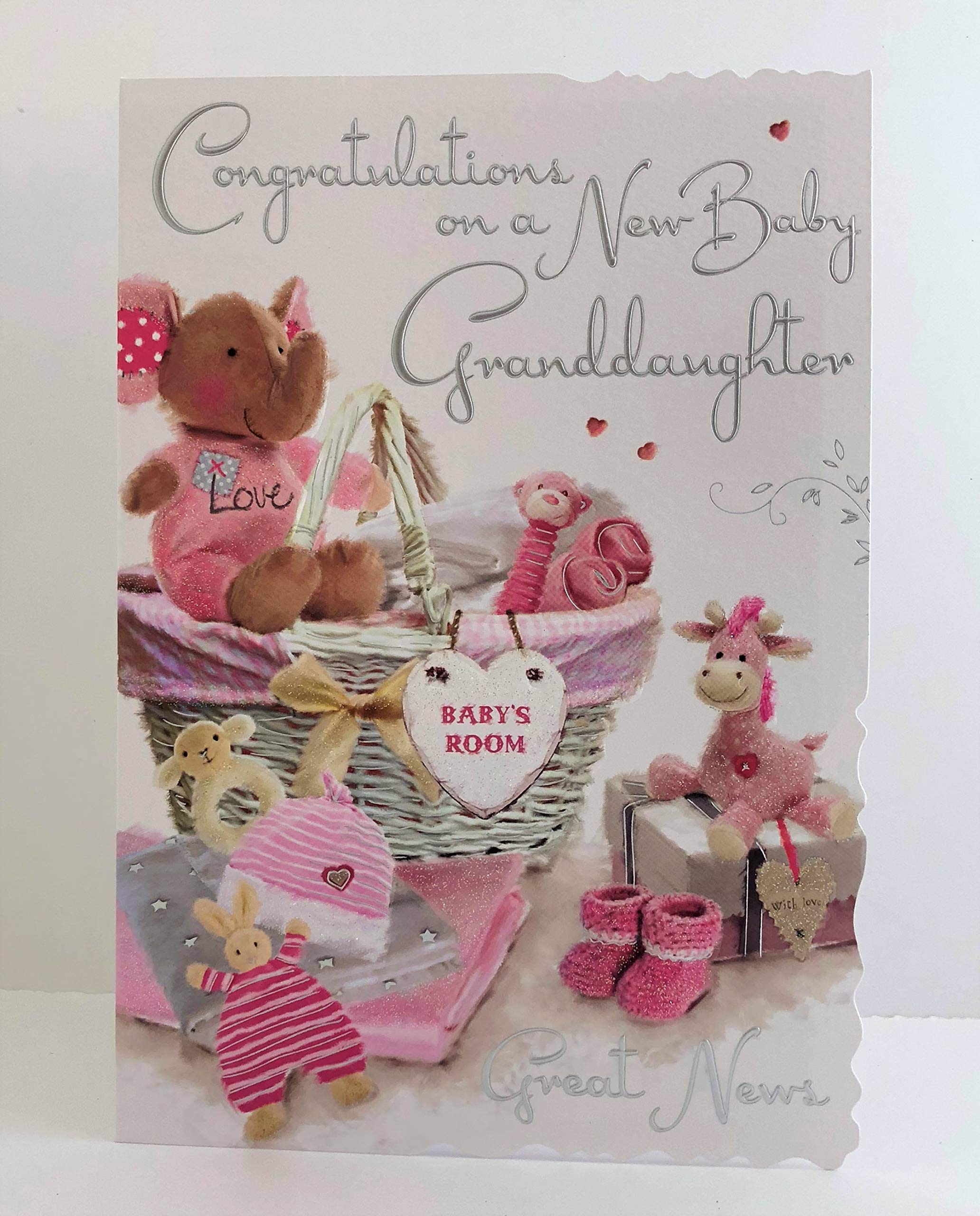 Jonny Javelin Congratulations On A New Baby Granddaughter Great News Card