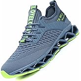 Chopben Men's Running Shoes Blade Non Slip Fashion Sneakers Breathable Mesh Soft Sole Casual Athletic Walking Shoes