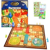 Pacheesi Board Game Set - Family Game Night Bundle with Original Pacheesi, Stickers, More | Multiplayer Board Game Pack