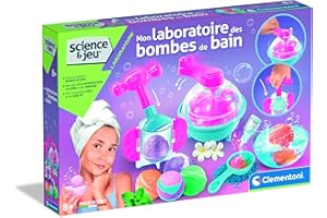 Clementoni - Mon Laboratoire des Bombes de Bain - Créer des Effets Effervescents Colorés - Coffret d'Expériences Scientifique