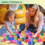 WHEELIO 40 Pack Ping Pong Balls 40mm PP Plastic Multi-Colored for Craft Party view 4